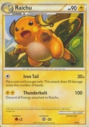 Raichu (#19 Non-Holo) 19 - HGSS Trainer Kit Gyarados & Raichu