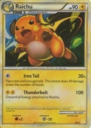 Raichu (#30 Holo) 30 - HGSS Trainer Kit Gyarados & Raichu Holofoil