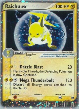 Raichu ex 98/100 - Sandstorm Holofoil