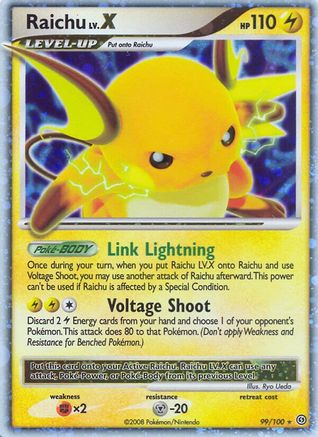 Raichu LV.X 99/100 - Stormfront Holofoil