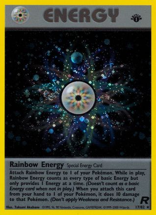 Rainbow Energy 17/82 - Team Rocket Unlimited Holofoil