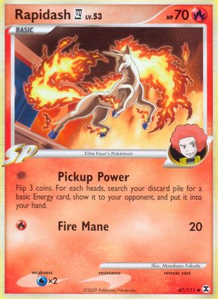 Rapidash E4 47/111 - Rising Rivals Reverse Holofoil