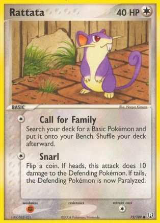 Rattata - 072/109 72/109 - Team Rocket Returns Reverse Holofoil