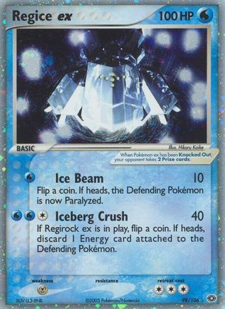 Regice ex 98/106 - Emerald Holofoil