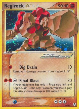 Regirock ★ 91/92 - Legend Maker Holofoil