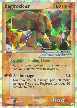 Regirock ex 98/101 - Hidden Legends Holofoil