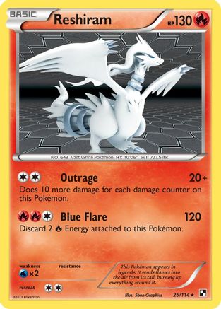 Reshiram 26/114 - Black & White Holofoil