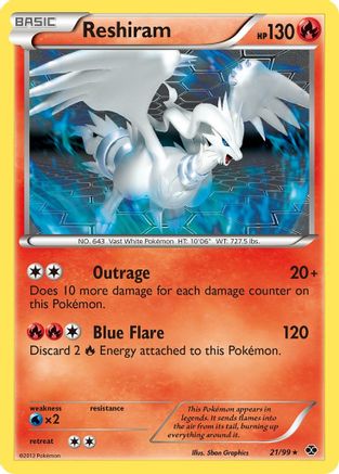 Reshiram 21/99 - Next Destinies Reverse Holofoil