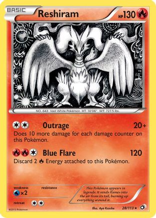 Reshiram 28/113 - Legendary Treasures Reverse Holofoil