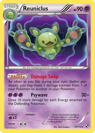 Reuniclus 57/114 - Black & White Holofoil