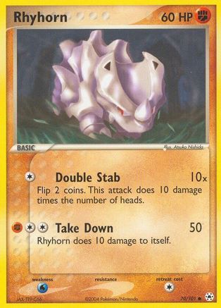 Rhyhorn 70/101 - Hidden Legends Reverse Holofoil