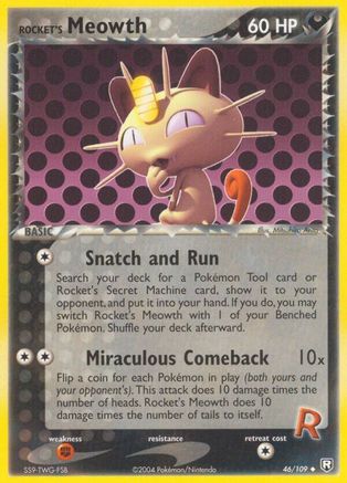 Rocket's Meowth 46/109 - Team Rocket Returns