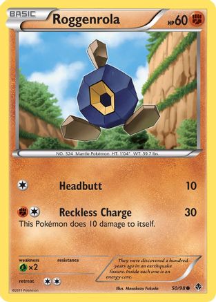 Roggenrola (50) 50/98 - Emerging Powers Reverse Holofoil
