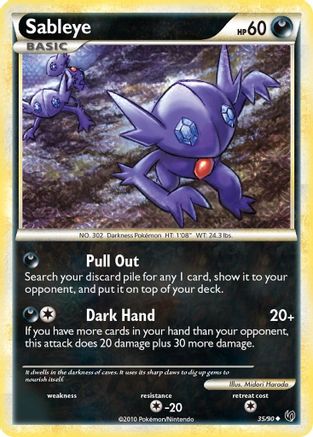 Sableye 35/90 - Undaunted Reverse Holofoil