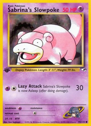 Sabrina's Slowpoke 95/132 - Gym Heroes 1st Edition