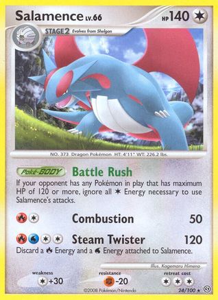 Salamence 24/100 - Stormfront Reverse Holofoil