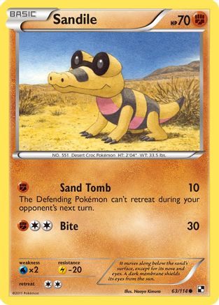 Sandile 63/114 - Black and White Reverse Holofoil