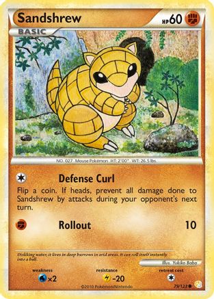 Sandshrew 79/123 - HeartGold & SoulSilver Reverse Holofoil