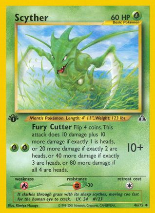 Scyther 46/75 - Neo Discovery 1st Edition