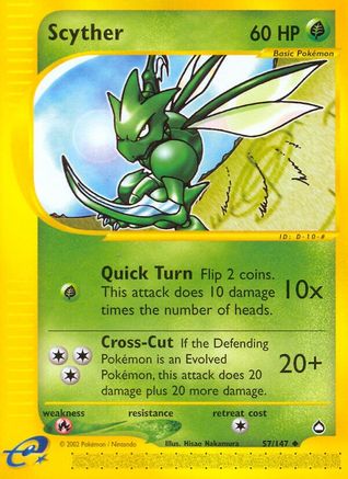 Scyther 57/147 - Aquapolis