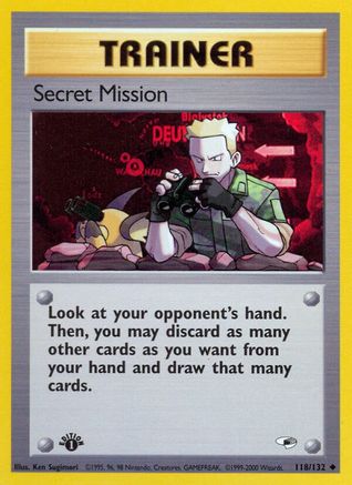 Secret Mission 118/132 - Gym Heroes 1st Edition