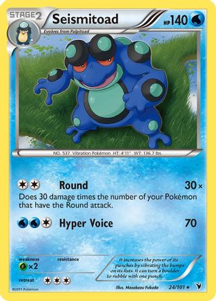 Seismitoad 24/101 - Noble Victories Reverse Holofoil