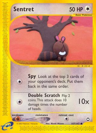 Sentret 107/147 - Aquapolis Reverse Holofoil