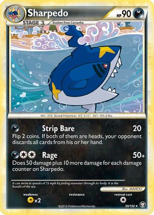 Sharpedo 30/102 - HSTriumphant Reverse Holofoil