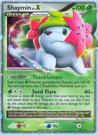 Shaymin LV.X 126/127 - Platinum Holofoil