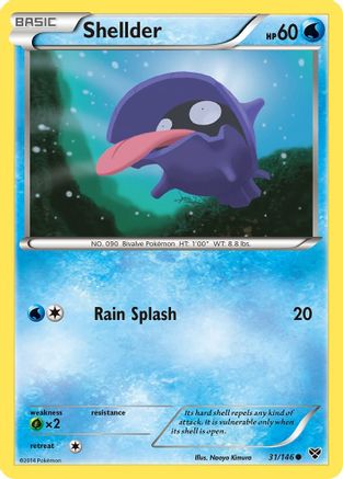 Shellder 31/146 - XY Base Set Reverse Holofoil
