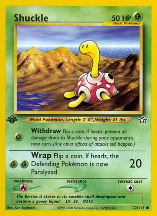 Shuckle 72/111 - Neo Genesis 1st Edition