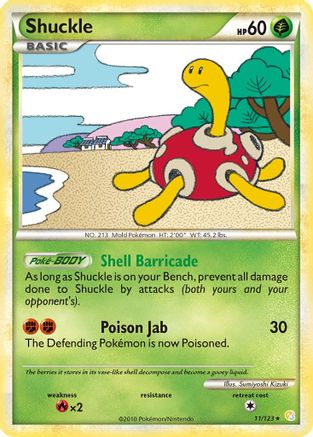 Shuckle 11/123 - HeartGold SoulSilver Reverse Holofoil