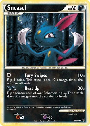 Sneasel 68/90 - HSUndaunted Reverse Holofoil