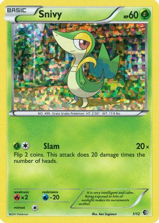 Snivy - 1/12 1/12 - McDonalds Promos 2011 Holofoil
