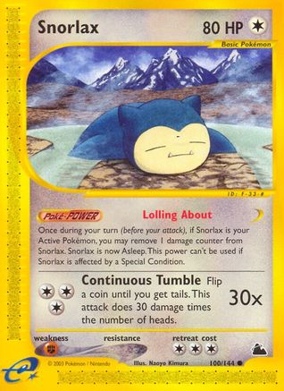 Snorlax 100/144 - Skyridge Reverse Holofoil