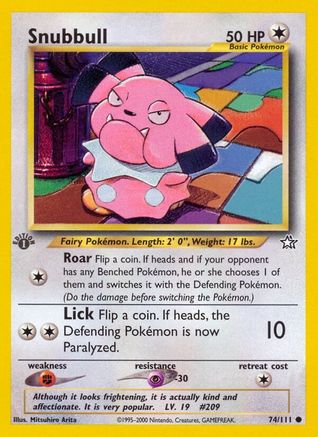 Snubbull 74/111 - Neo Genesis 1st Edition