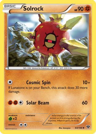 Solrock 64/146 - XY Base Set Reverse Holofoil