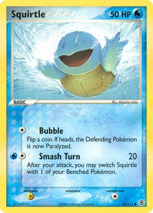 Squirtle 83/112 - FireRed & LeafGreen Reverse Holofoil