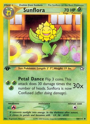 Sunflora 50/111 - Neo Genesis 1st Edition