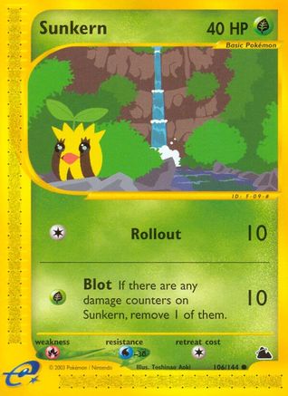 Sunkern 106/144 - Skyridge Reverse Holofoil