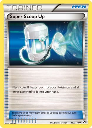 Super Scoop Up 103/114 - Black & White Reverse Holofoil