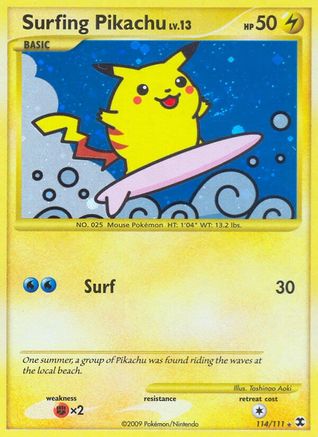 Surfing Pikachu 114/111 - Rising Rivals Holofoil