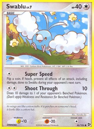 Swablu 86/106 - Great Encounters Reverse Holofoil