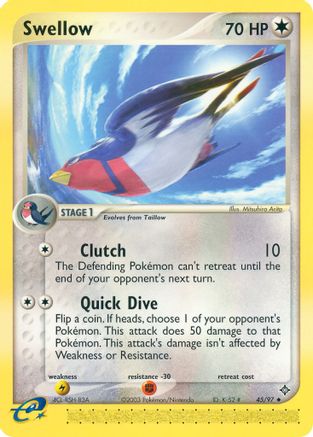 Swellow 45/97 - Dragon Reverse Holofoil