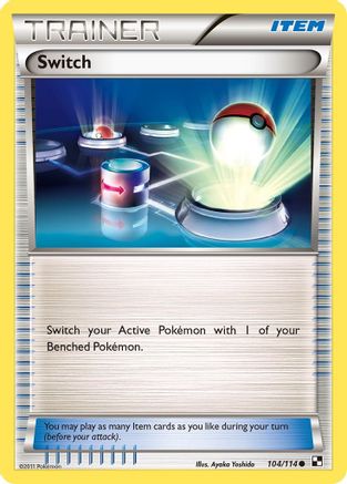 Switch 104/114 - Black & White Reverse Holofoil