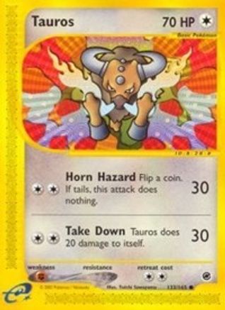 Tauros 133/165 - Expedition Base Set Reverse Holofoil