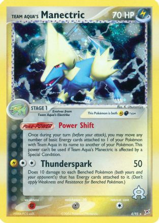 Team Aqua's Manectric 4/95 - Team Magma vs Team Aqua Reverse Holofoil