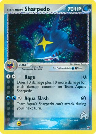 Team Aqua's Sharpedo 5/95 - Team Magma vs Team Aqua Holofoil