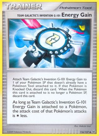 Team Galactic's Invention G-101 Energy Gain 116/127 - Platinum