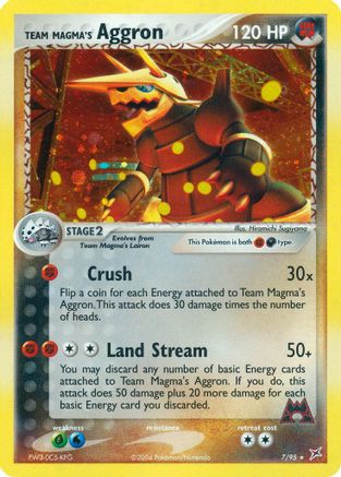 Team Magma's Aggron 7/95 - Team Magma vs Team Aqua Reverse Holofoil